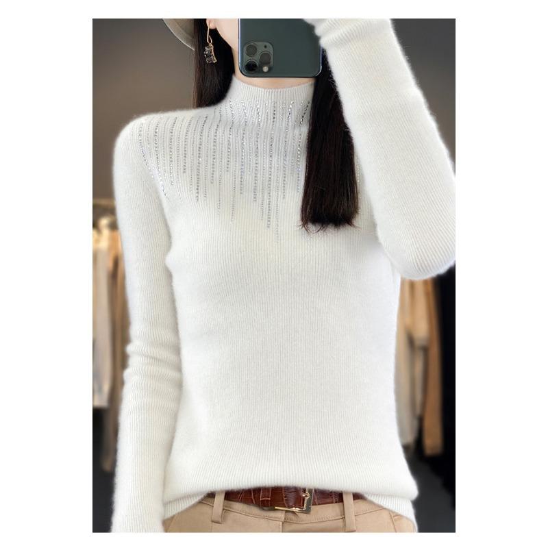 Women S Slim Fit Half Turtleneck Pullover Knit Sweater For Base Layer