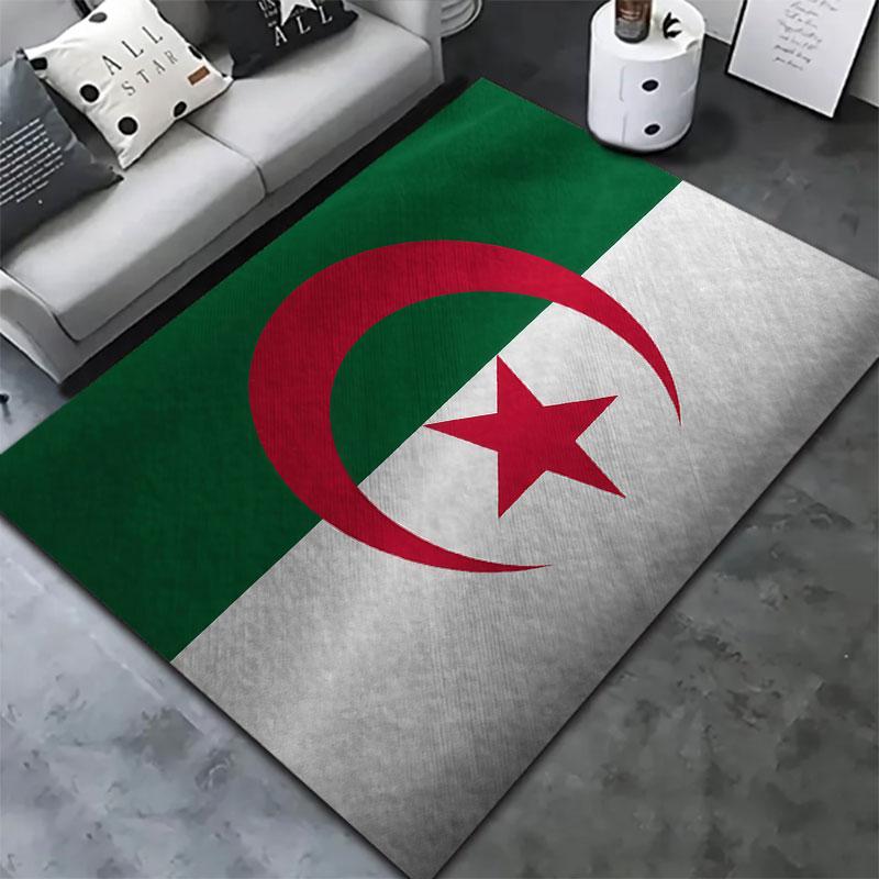 Algeria National Football Team Carpet Rug for Living Room Bedroom Home Sofa Decoration,Kids Play Non-slip Floor Mat