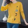 100% Pure Cotton Loose Fit Women's Long Sleeve T-Shirt - Korean Style Autumn 2024 Casual Versatile Top