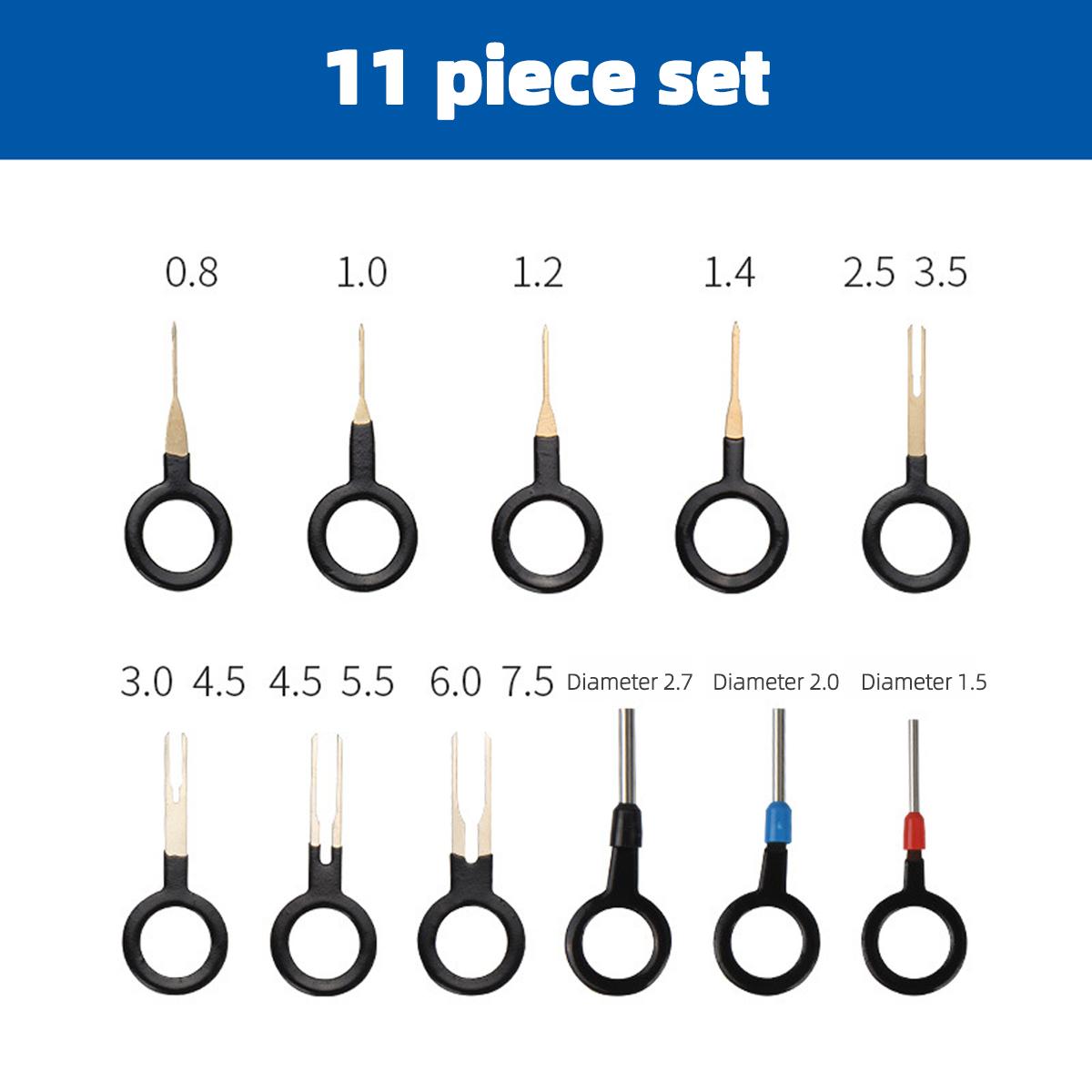 

11Pcs Terminals Removal Key Tool Electrical Wiring Crimp Connector Pin Extractor Car Repair Tools Keys Automotive Plug 11pcs