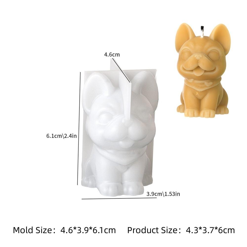 3D Cute Animal Little Dog Candle Silicone Mold DIY Pet Dogs Scented Candle Resin Soap Making Molds Fondant Cake Chocolate Mould