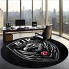 Bjk Fc (1) Round Office Rug Decorative Floor Rug for Office Bedroom Living Room and Home Space