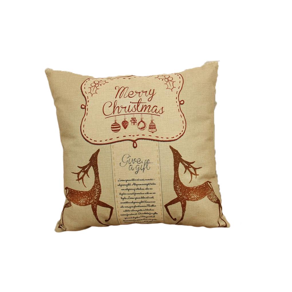 

Christmas Deer Sofa Bed Home Decoration Festival Pillow Case Cushion Cover