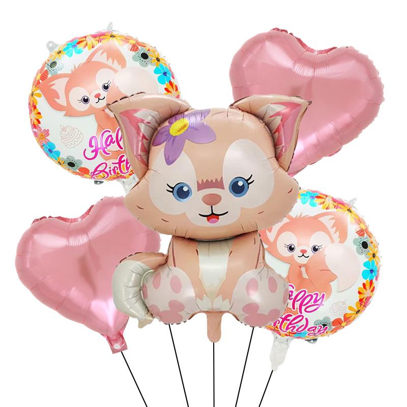 Disney Story  Lina Bell And Stellalou Cartoon Balloons Birthday Decor Baby Shower 32inch Number Foil Balloons Wedding Supplies