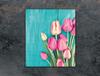 SZKLANA DESKA DO KROJENIA 45x52 TULIPANY