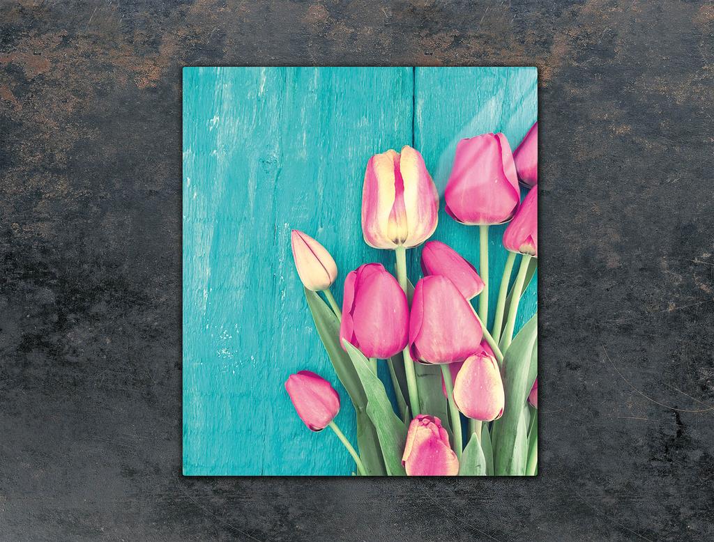 SZKLANA DESKA DO KROJENIA 45x52 TULIPANY