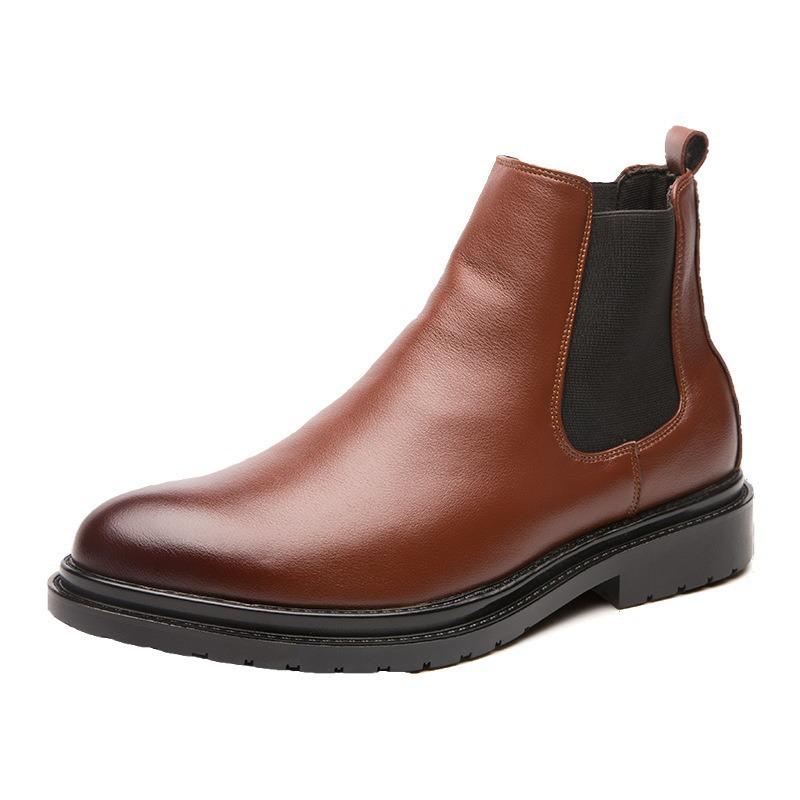 Men's Retro Slip-On Chelsea Boots - Autumn/Winter High-Top Business Casual British Fashion