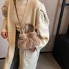 Wholesale pleated handbag bag autumn and winter 2025 new women's shoulder crossbody plush bag niche bucket bag