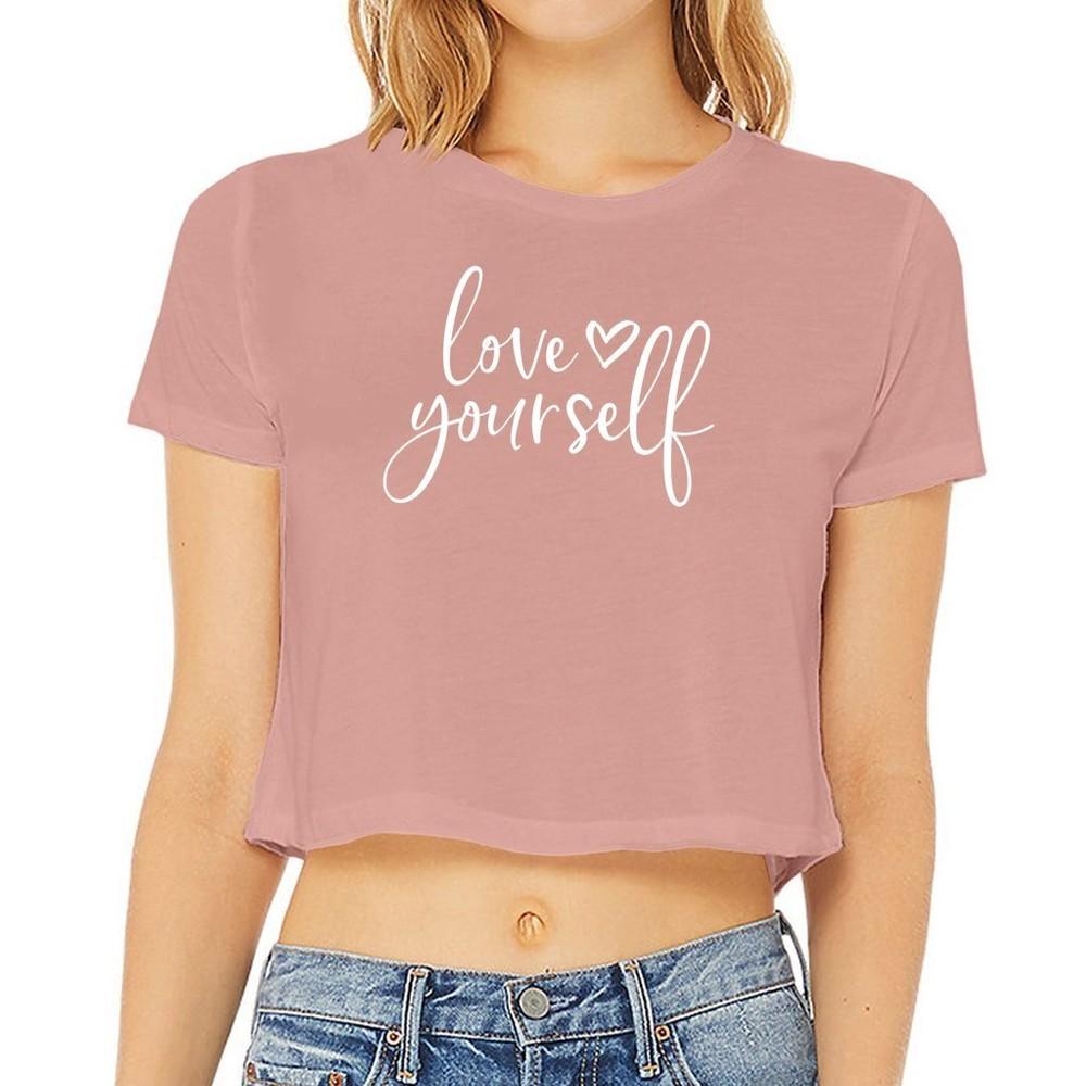 Love Yourself - Women’s Flowy Cropped Tee Unisex T-Shirt M