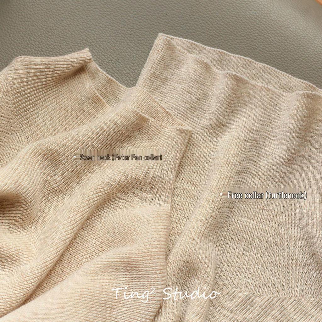 Women's Skin-Friendly Wool Sweater Series: Multi-Color High, Roll, or Half-High Neck Fine Knit 100% Pure Wool