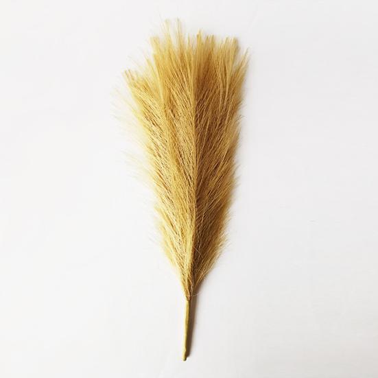 2Pcs Artificial Pampas Grass Exquisite Layout Props Faux Silk Flower No-watering Fluffy