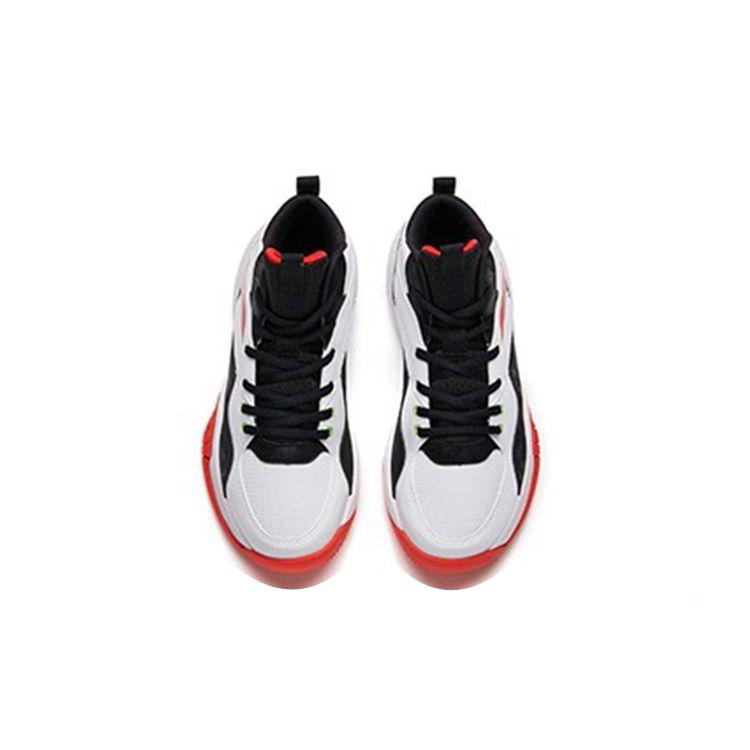 Anta Ifjúsági Gyermek Ütéselnyelő Csúszásmentes Tartós Magasszárú Kosárlabda Cipő Gyerek kosárlabda cipő Fehér Fekete Piros A312141105A-1