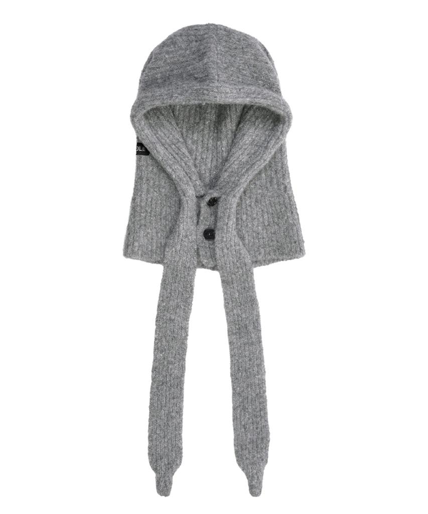 Nigaennikol Soft Knit Hood Balaclava_Gray