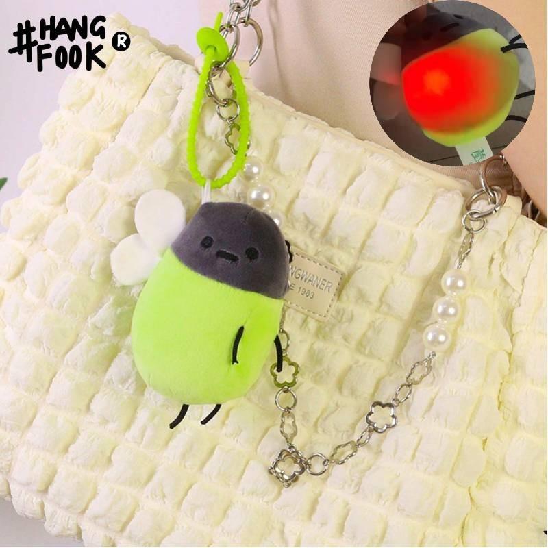 Fireflies Hangfook Glowing Plush Keychain Pendant Doll Key Chain Holder Gift Toy