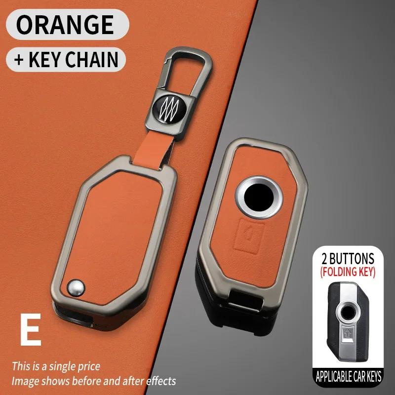 Zinc Alloy + PU Leather Motor Car Remote Key Case Cover Skin Holder For BMW R1200 F750 F850 GS Adv F900 R XR K1600 GT GTL