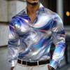 Cămașă Abstract Marmură Artă Lichidă Cămașă Bărbați Cămașă Formală Mânecă Lungă Modă Casual Vacanță Vară Primăvară Toamnă Cămașă cu Guler
