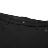 Fila Golf Solid Color Mid Waist Zipper Design Straight Leg Knitted Sports Pants Men Bottoms Deep-Black A11M215810F-BK