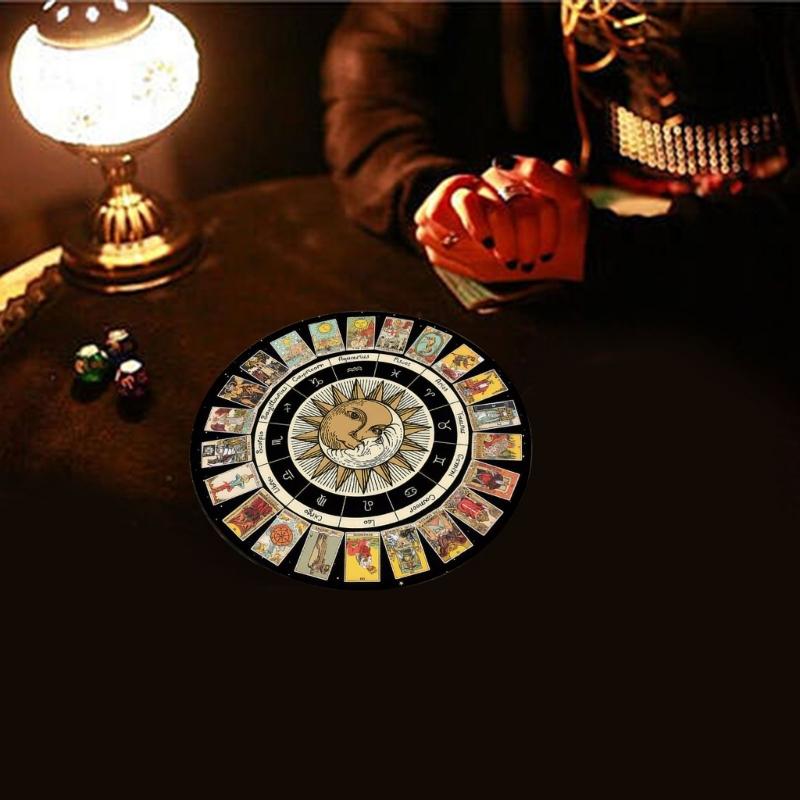 Pendel Divinations Matte Mauspad Tarotkarten Gummi Tischdecke Schreibtischdekoration Tarots Kartenmatte für Party Brettspiel