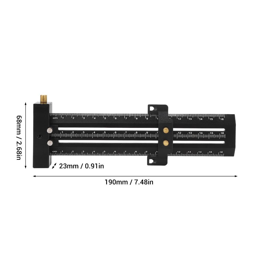 Aluminum Alloy Marking Gauge 16cm Length Woodworking Scriber T Square Ruler For Carpenter