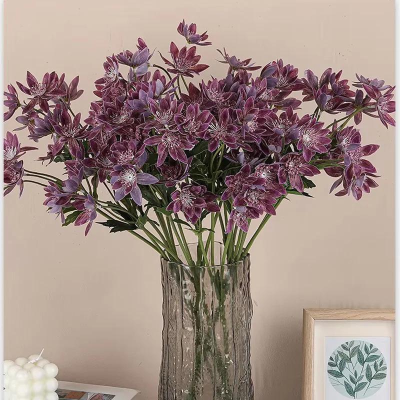 5Pc/lot Artificial Moisturizing Dandelion Real Touch Lotus Flowers for Wedding Decor Bridal Bouquet Home Decoration Party Floral