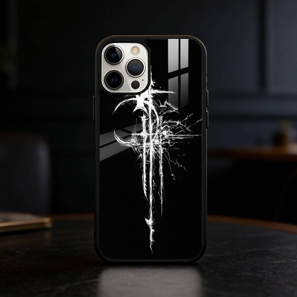 Gothic Cyber Sigil Cross Eyes Skull Phone Case For iPhone 17/16/15/14/13/12/Plus/Pro/Max for Magnetic Wireless Charging