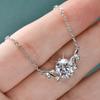 Rrjzz 2Carat Round Cut Solitaire Lab Imitation Diamond Pendant Necklace Moissanite Necklace for Women D Color VVS1 GRA Certified