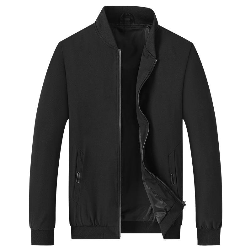 

Осенняя куртка на молнии с воротником, Куртка для среднего и пожилого возраста, Деловая куртка для среднего возраста, Повседневная и универсальная осенняя мужская куртка-топ XXL