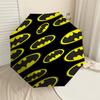 1pz Ombrello logo Batman-8 stecche rinforzate, Apertura automatica, Leggero e resistente, Grazioso accessorio alla moda per esterni, D2659