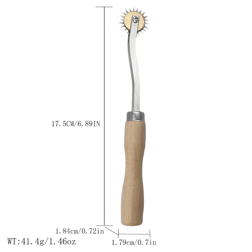 Näh- und Lederzeichenrad mit Holzgriff