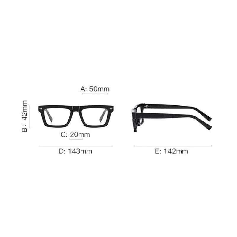 Transparent Gray Square TR90 Optical Eyeglasses Prescription Shortsighted Hyperopia Progressive Frames