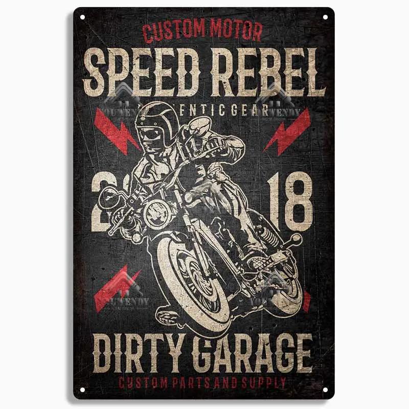 Born to Ride Motorcycle Tin Signs, Retro Metal Sign Plaque, Vintage Wall Decor, Garage, Bar, Man Cave, Decorative Plate