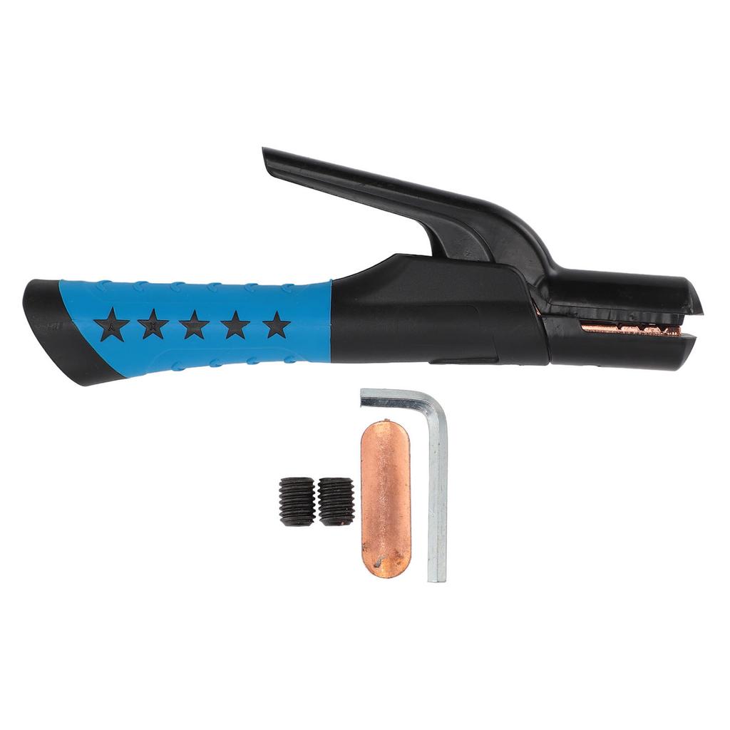 Welding Electrode Holder 500A Euro Style Heavy Duty Electrode Clamp for 6.3‑10.0mm Diameter Electrodes