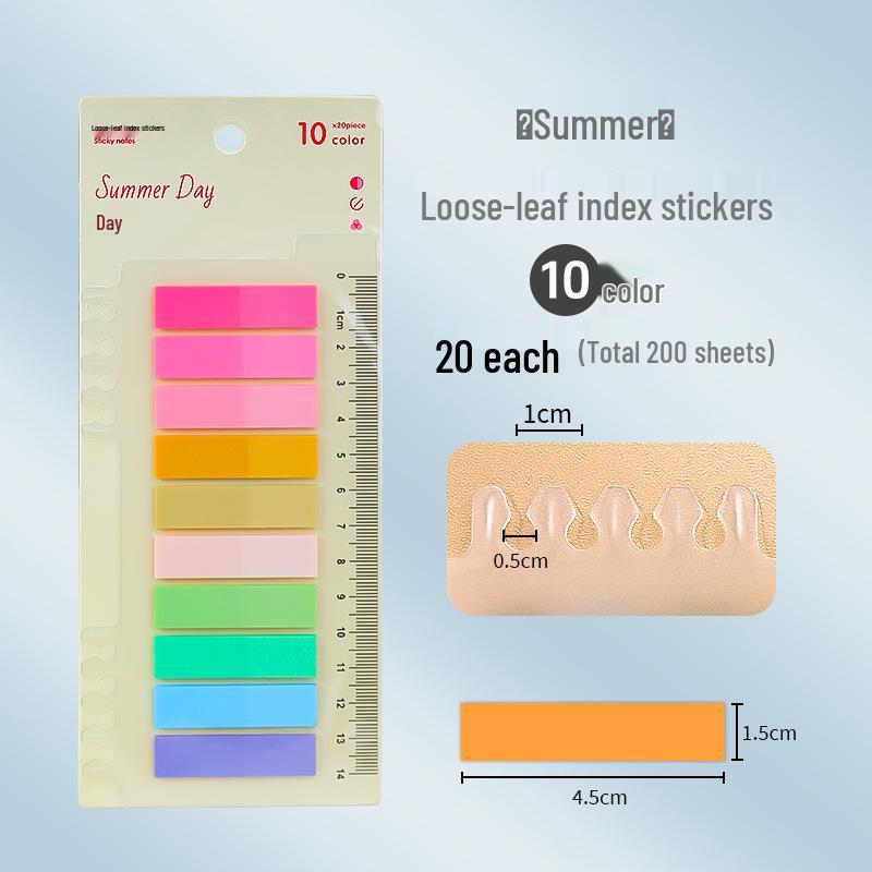 

Colorful Reusable Cartoon PET Index Stickers and Sticky Notes