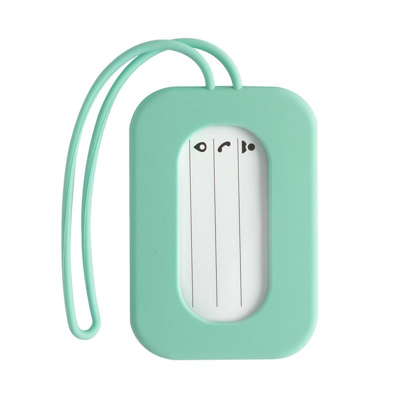 Solid Color Luggage Tag Luggage Identification Tag Anti-lost Identification Tag Silicone Name Tag Listing Suitcase Boarding Pass