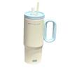 Premium Large-Capacity Insulated Stainless Steel Car Cup with Straw