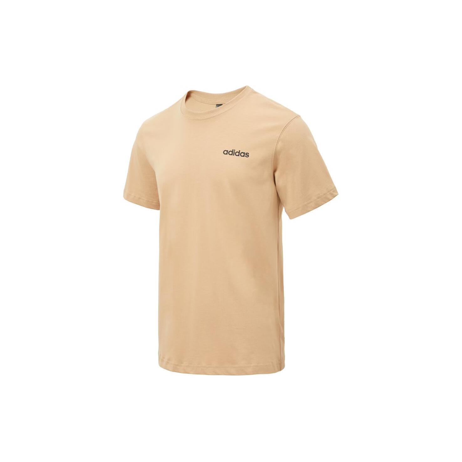 Adidas T Shirts Men s Khaki Crew Neck Moderate Straight Fit JI6454 L