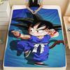Goku Elegant Print Flannel Blanket, Warm Comfort Piece for Home Bedroom, Sofa, Bed, Chair and Picnic Use.-TING