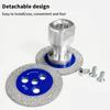 M14 Diamond Saw Blade With Removable Flange Turbo Cutting Disc For Granite Marble Ceramic Concrete Cutting Grinding Carving Tool