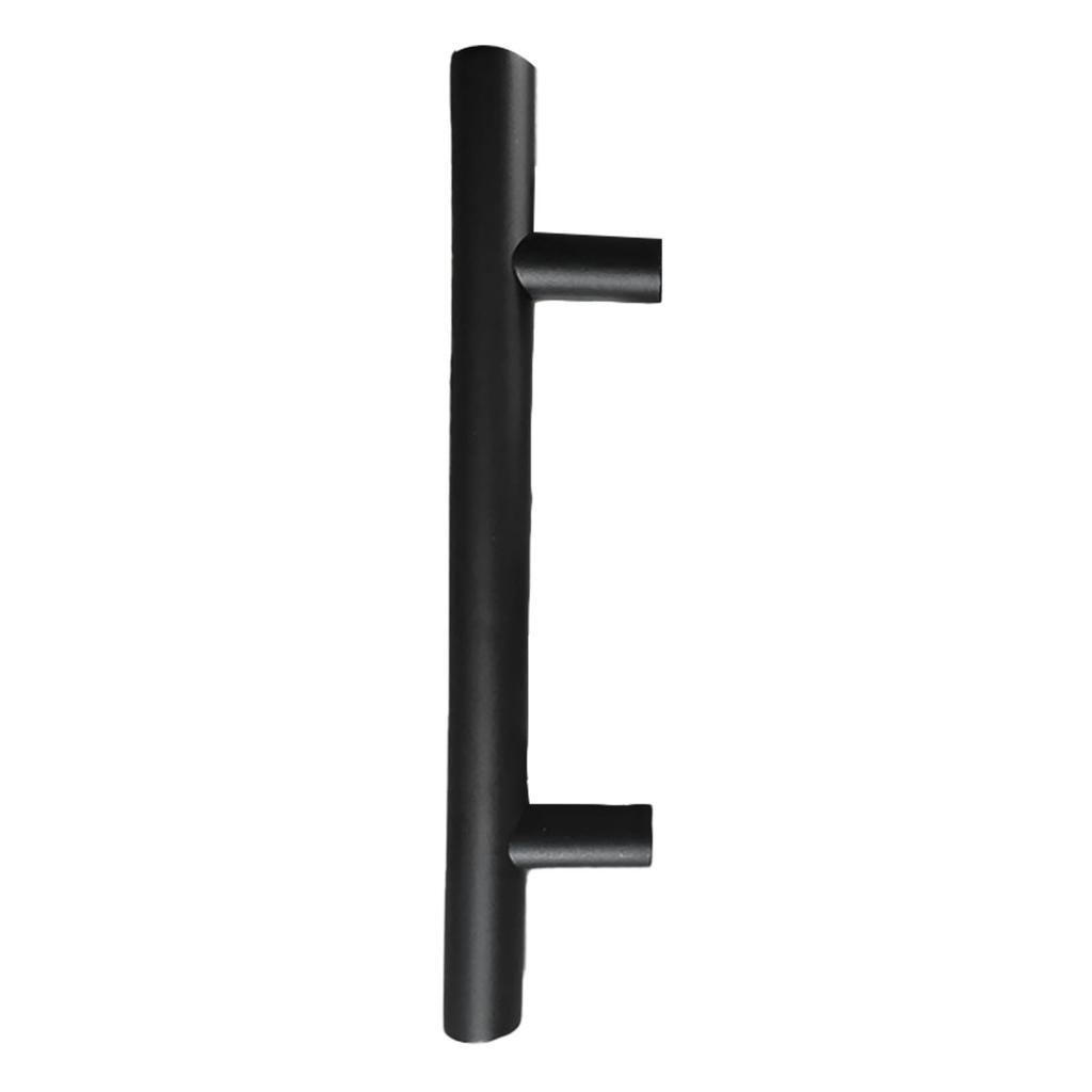 Sliding Barn Door Handle Carbon Steel 4.8mm Thick Double Sided Barn Door Push Pull Handle Black