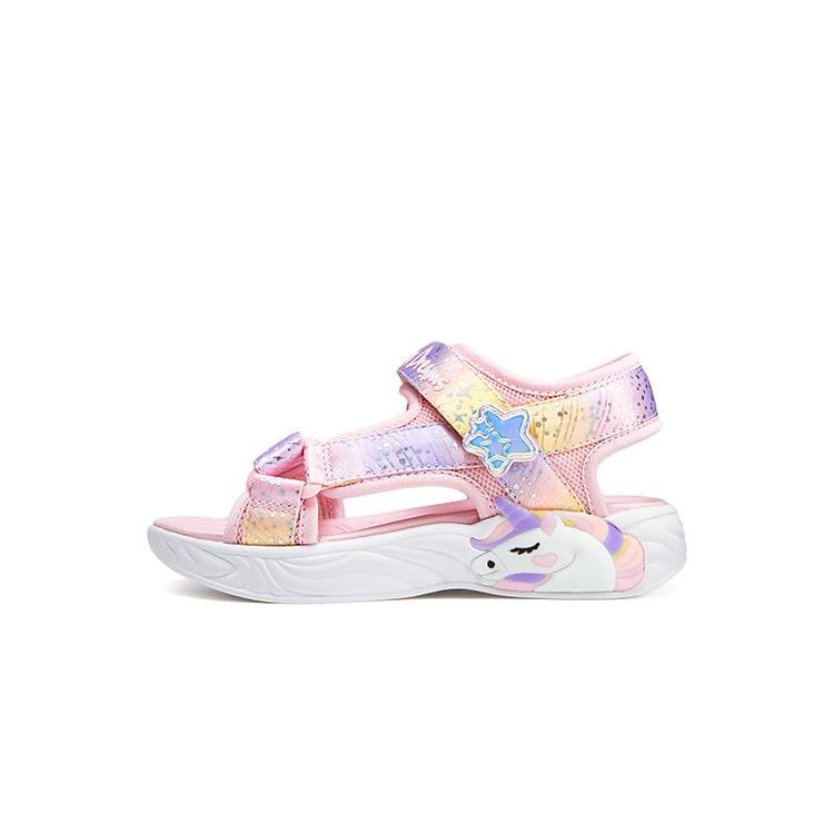 Skechers Kids Comfortable Versatile Simple Non-Slip Shock-Absorbing Sandals Kids sandals Pink 302682L-LPMT 35