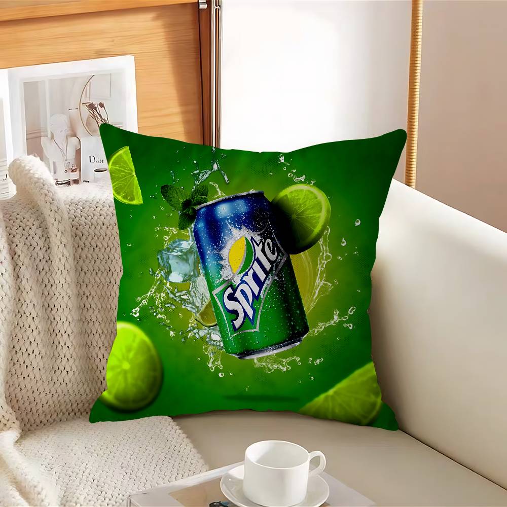 S-spri-te Logo Kissenbezug Auto Dekokissenbezug Für Sofa Auto Weihnachtsgeschenk 40x40cm 45x45cm