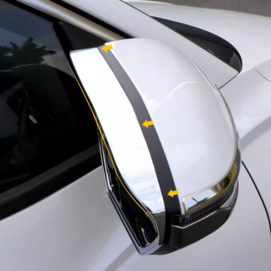 For Hyundai Tucson -2025 Chrome Rain Eyebrow Rearview Mirror Frame
