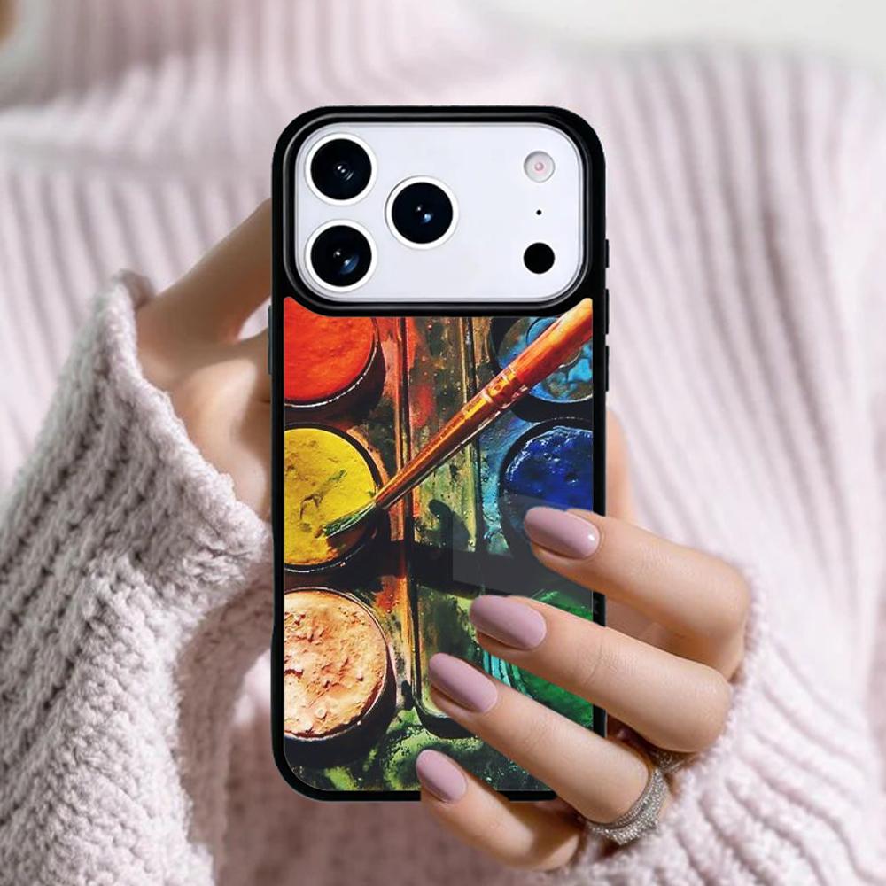 Paint Set Phone Case For Apple iPhone 17 Air 16E 15 14 Plus 13 12 11 Pro Max Mini Funda Cover