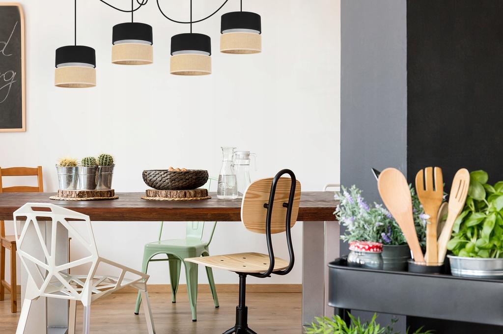 Spider Ceiling Hanging Lamp, Lampshade 20 Cm Black