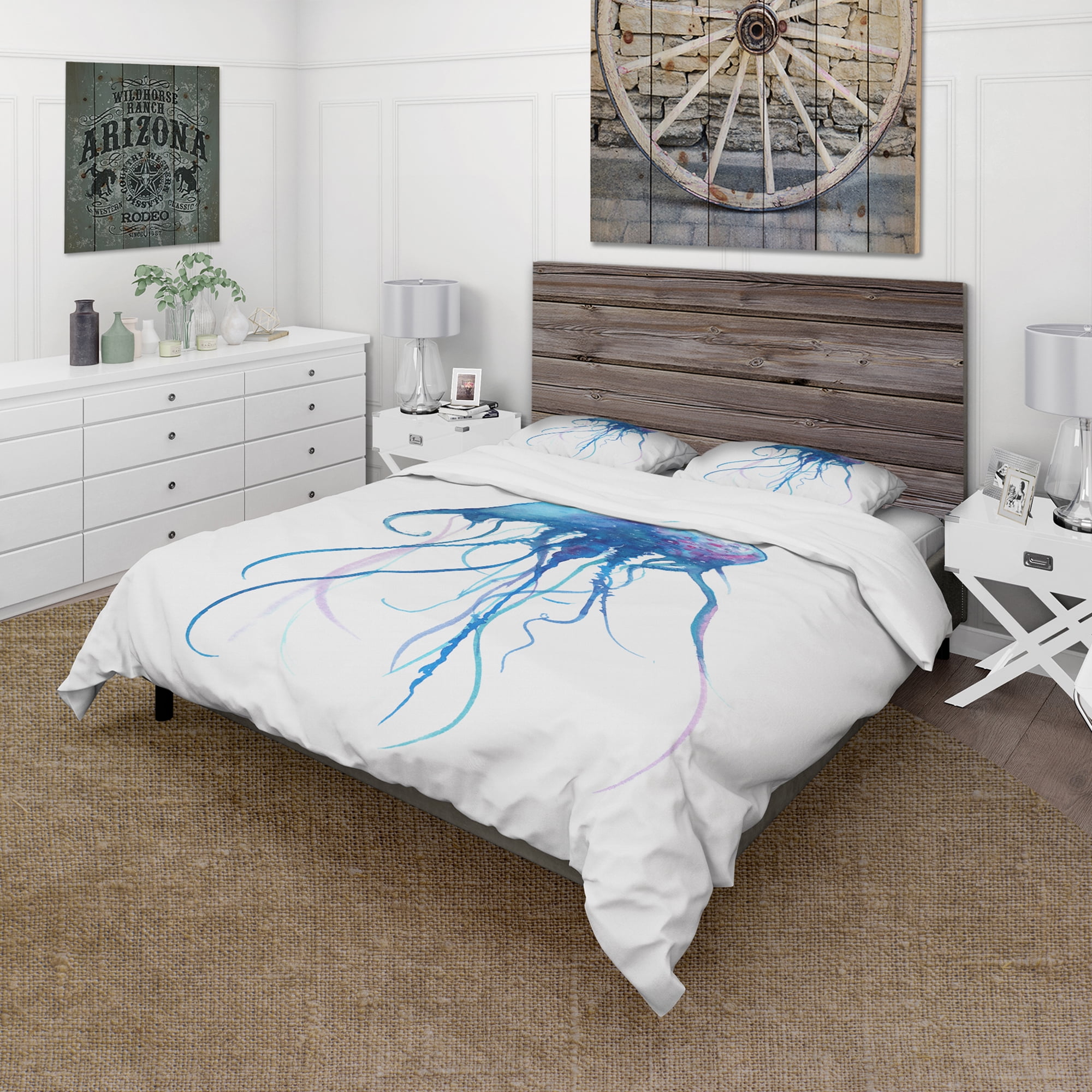 

Comforter Cartoon Jellyfish Printed S Adult High Quality Bedding Set Bed Giftqueen Size Warm Soft And Breathable Comforter (quilt)-EU Single(135*200cm)3pcs
