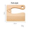 Toddlers Cooking Toys Cat Fish Wooden Knife Cutting Fruit Vegetable Chopper Kitchen Safe Knives Toy Montessori Education Tools