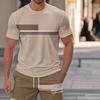 Large Size, Summer, T-shirt Shorts Set, Color Changing Pattern, 3D Digital Printing, Casual Set, Beach Shorts Short Sleeved