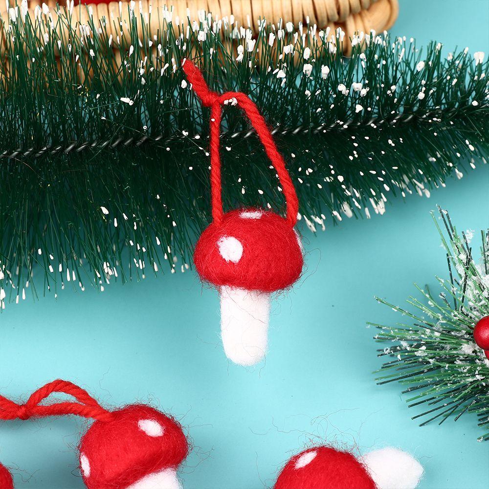 DIY Wedding Holiday Xmas Tree Felt Mushroom Hanging Ornament Christmas Mushroom