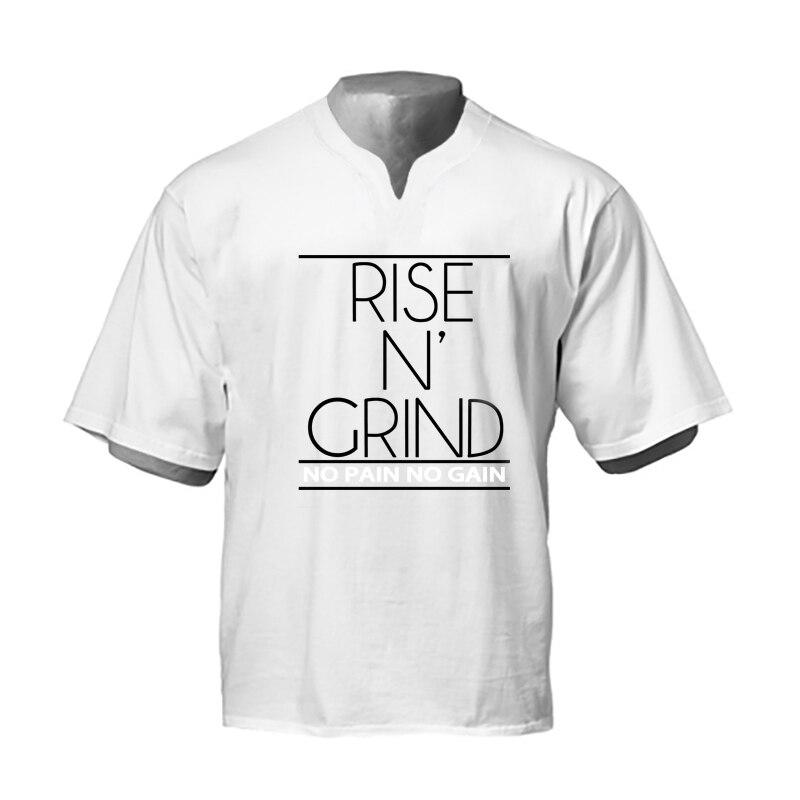 

Muscleguys Корейская модная футболка с v-образным вырезом большого размера и короткими рукавами, мужская весенне-летняя свободная футболка для фитнеса, повседневная удобная футболка XXL белый