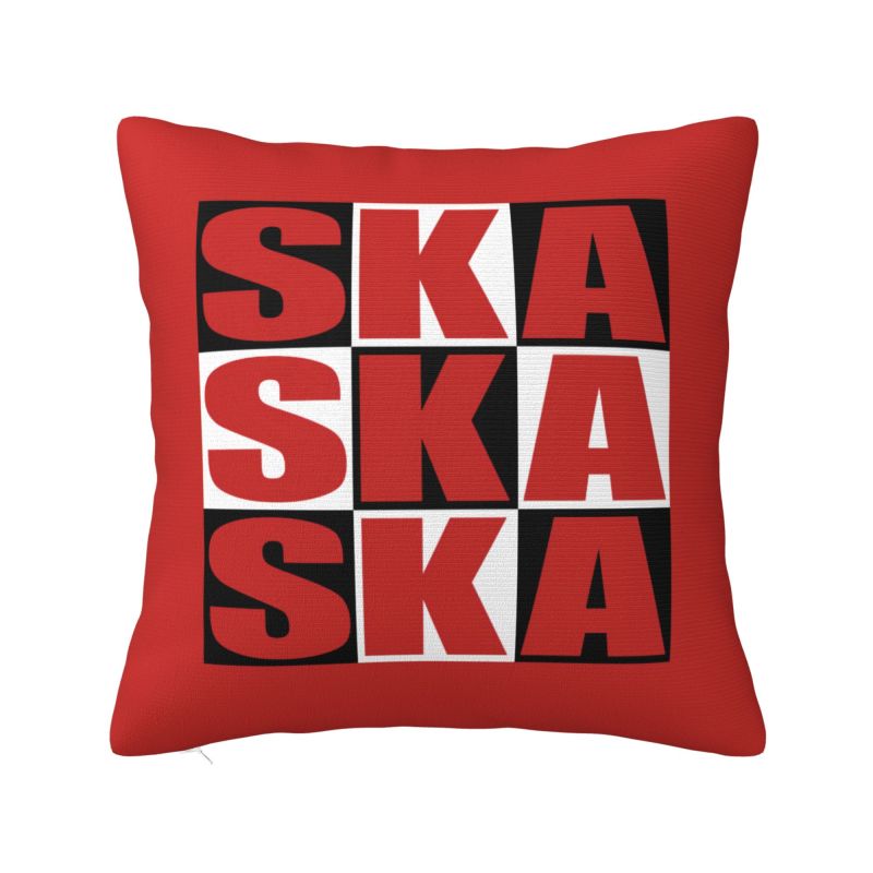 Custom Ska Reggae Jamaica Music Pillow Case Cushions Cover For Sofa Square Pillowcase